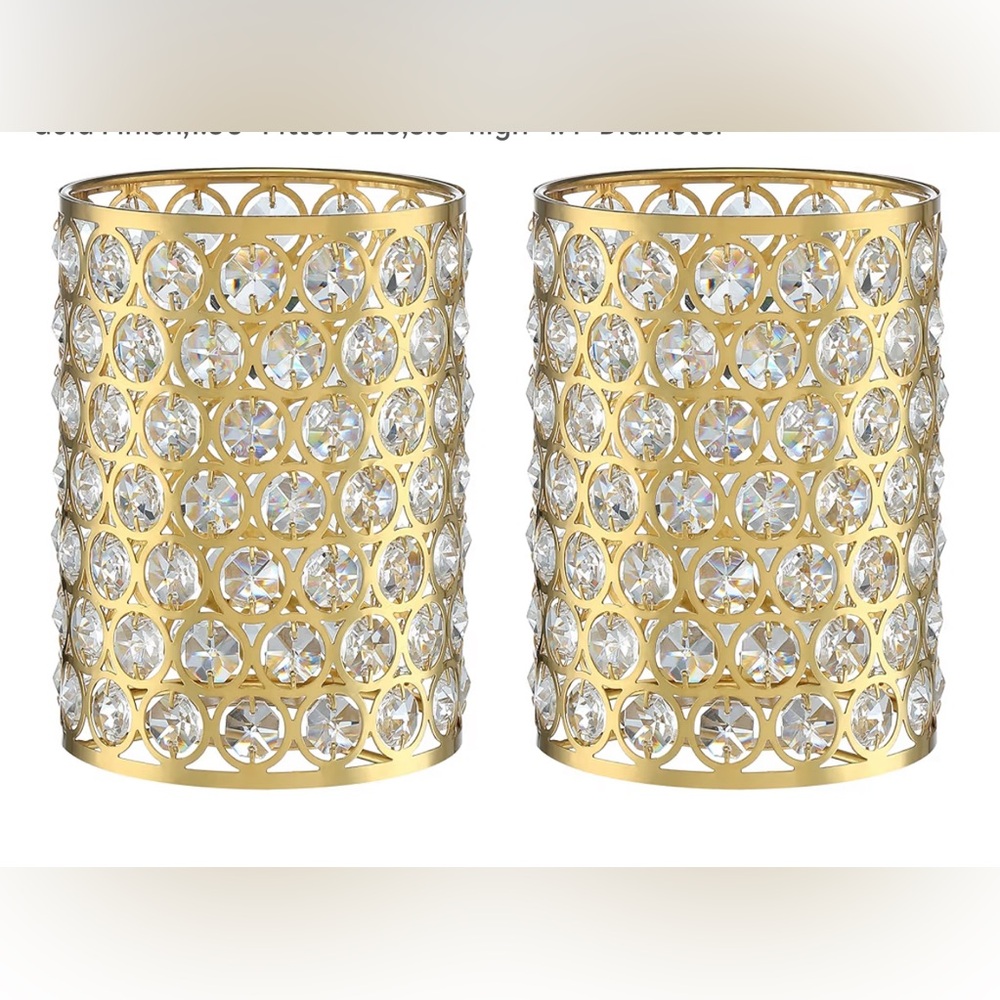 Doraimi Lighting 2 Pack Polyhedral Crystal Metal lampshades